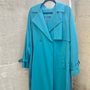 Beautiful Teal Blue Trench-coat w Grace